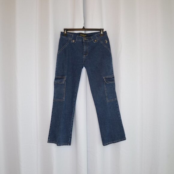 Vintage Y2K Baby Phat Cargo Jeans Sz 2 - Picture 2 of 9